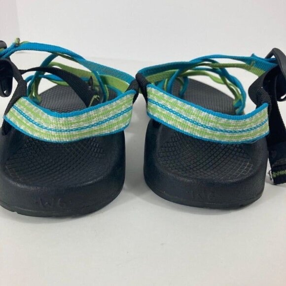 Womens Chacos Turquoise Lime Green‎ Sandals Vibram ZX2 Sz 6 - Picture 5 of 7